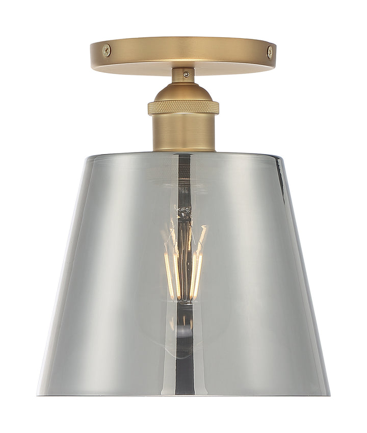 Nuvo Motif 60-7323 Ceiling Light - Brushed Brass / Smoked Glass