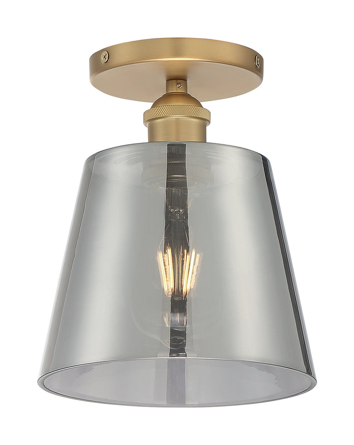 Nuvo Motif 60-7323 Ceiling Light - Brushed Brass / Smoked Glass