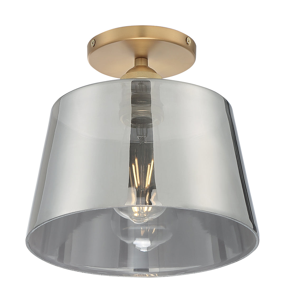 Nuvo Motif 60-7324 Ceiling Light - Brushed Brass / Smoked Glass