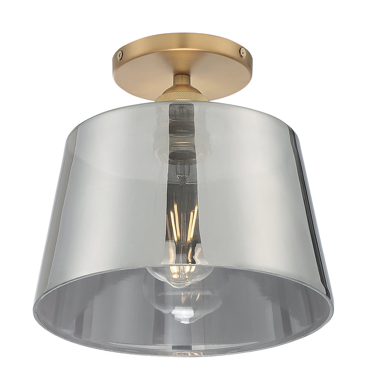 Nuvo Motif 60-7324 Ceiling Light - Brushed Brass / Smoked Glass