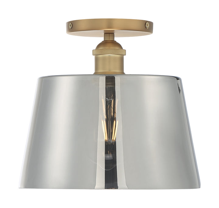 Nuvo Motif 60-7324 Ceiling Light - Brushed Brass / Smoked Glass
