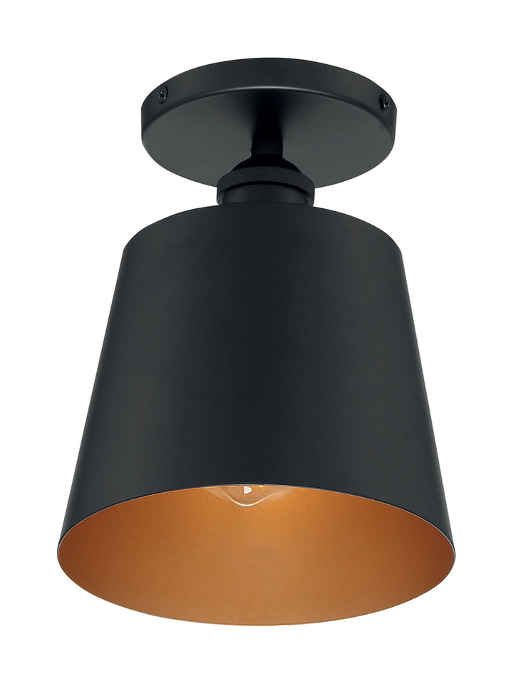 Nuvo Motif 60-7331 Ceiling Light - Black / Gold Accents