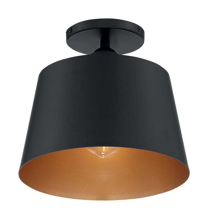 Nuvo Motif 60-7332 Ceiling Light - Black / Gold Accents