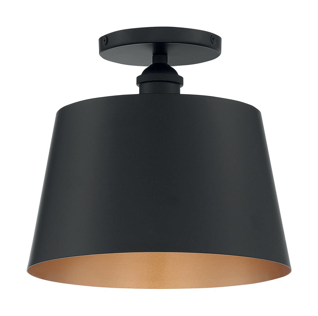 Nuvo Motif 60-7332 Ceiling Light - Black / Gold Accents