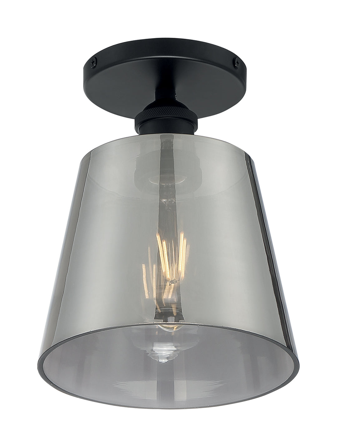 Nuvo Motif 60-7333 Ceiling Light - Black / Smoked Glass