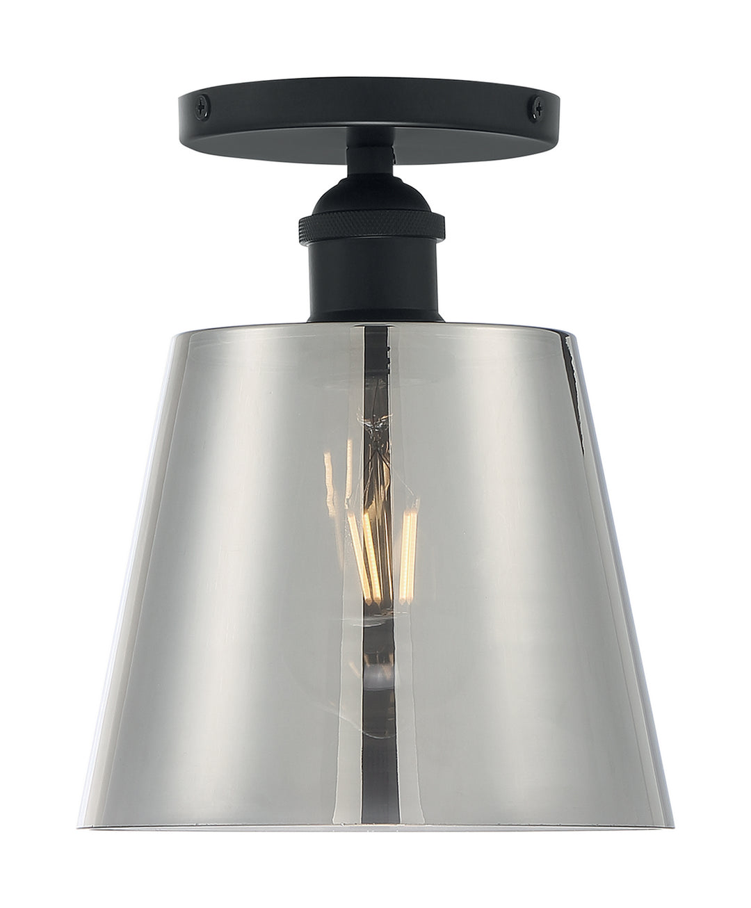 Nuvo Motif 60-7333 Ceiling Light - Black / Smoked Glass