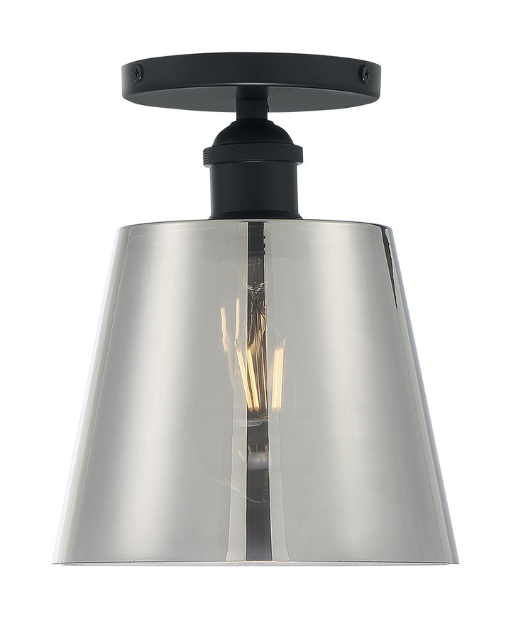 Nuvo Motif 60-7333 Ceiling Light - Black / Smoked Glass