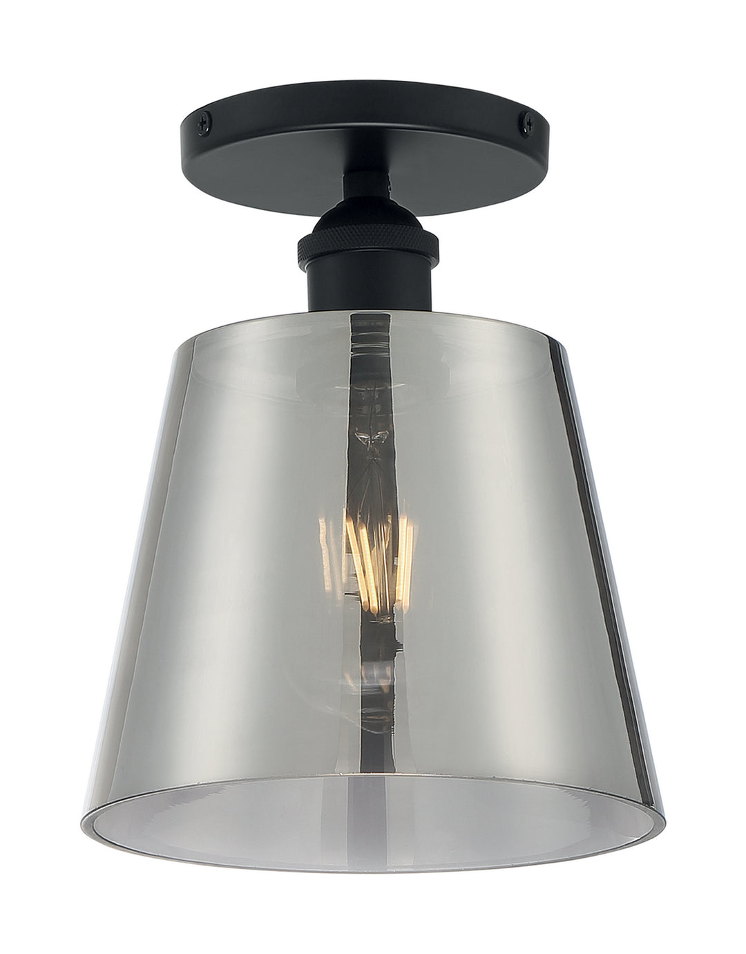 Nuvo Motif 60-7333 Ceiling Light - Black / Smoked Glass