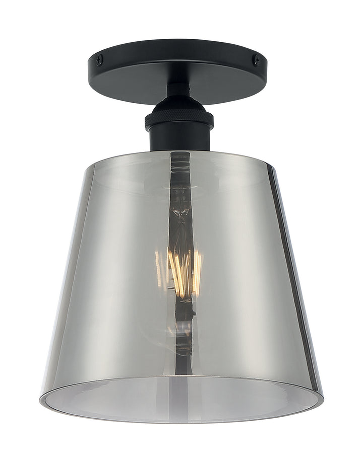 Nuvo Motif 60-7333 Ceiling Light - Black / Smoked Glass