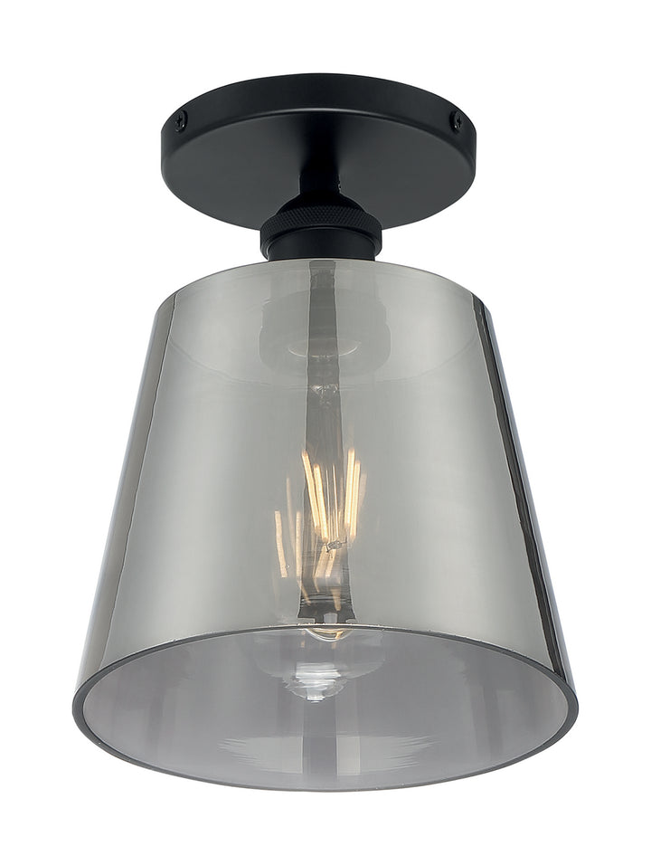 Nuvo Motif 60-7333 Ceiling Light - Black / Smoked Glass