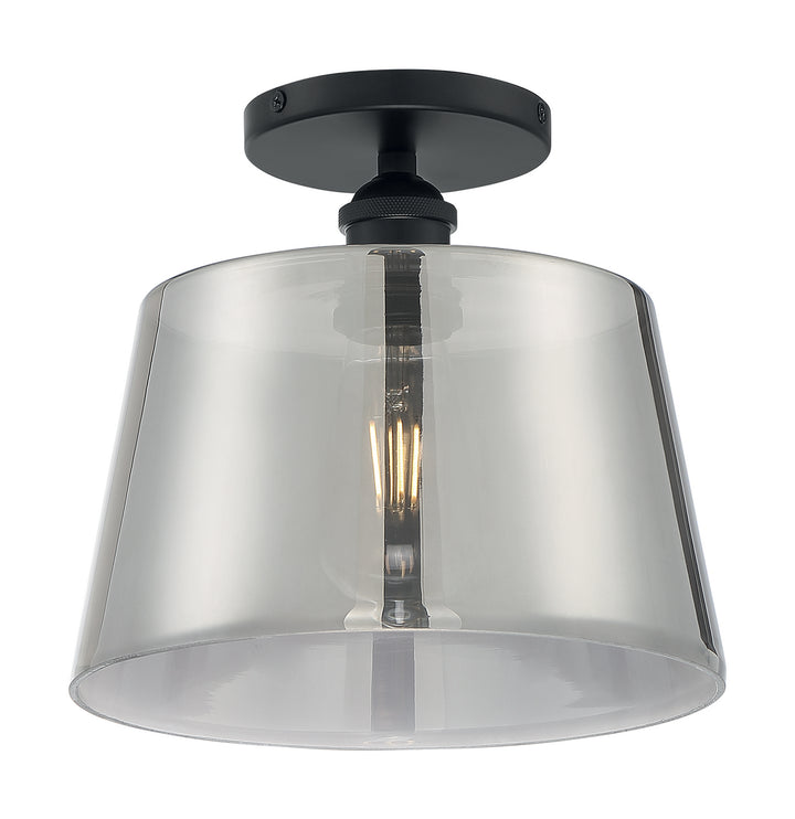 Nuvo Motif 60-7334 Ceiling Light - Black / Smoked Glass