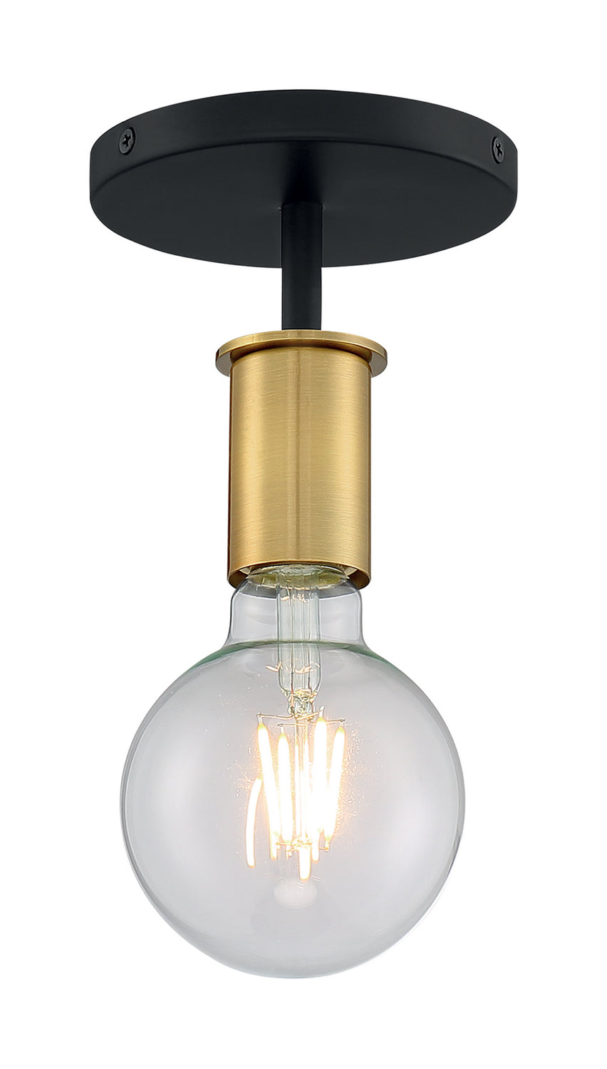 Nuvo Ryder 60-7343 Ceiling Light - Black / Brushed Brass