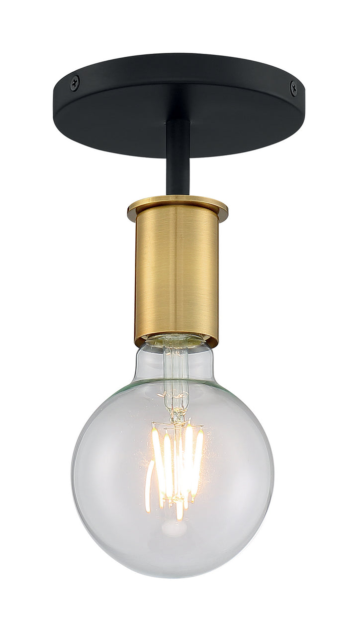 Nuvo Ryder 60-7343 Ceiling Light - Black / Brushed Brass