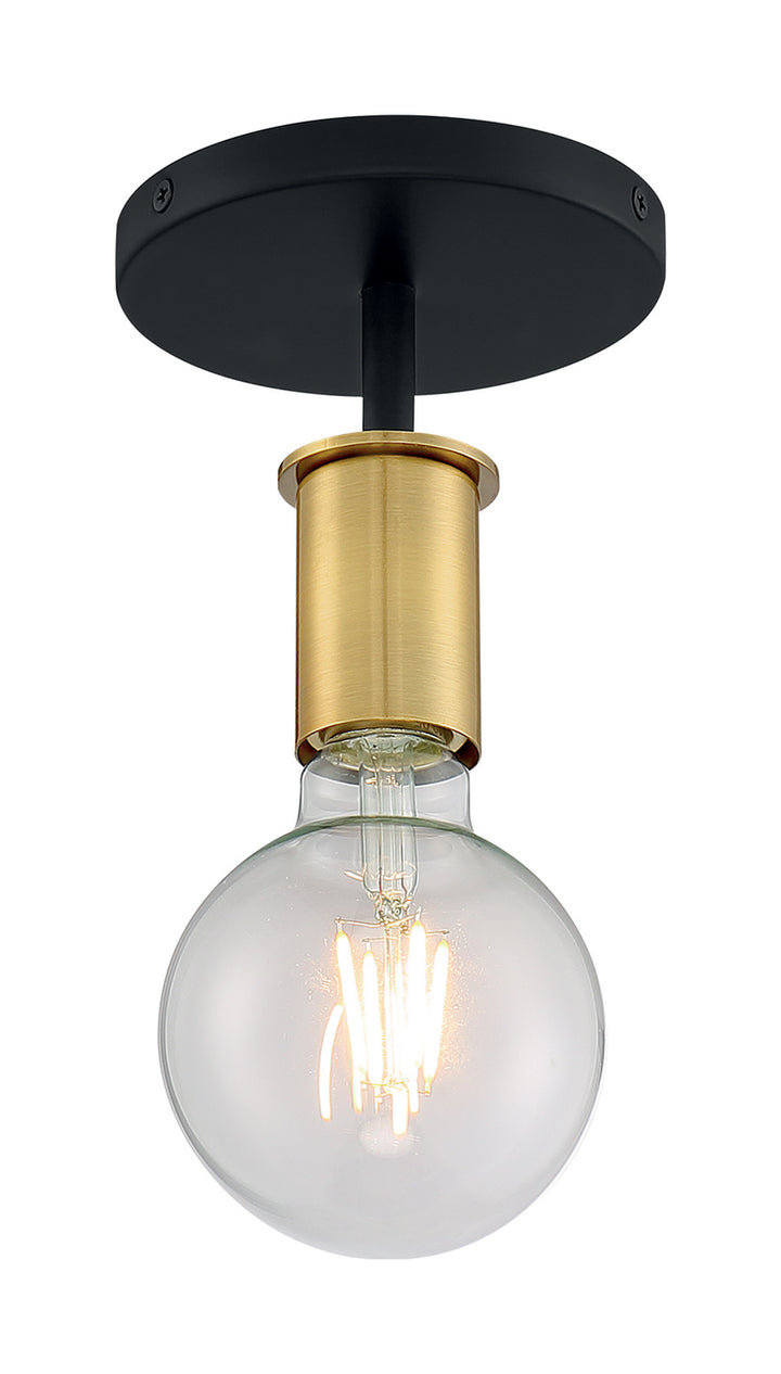 Nuvo Ryder 60-7343 Ceiling Light - Black / Brushed Brass
