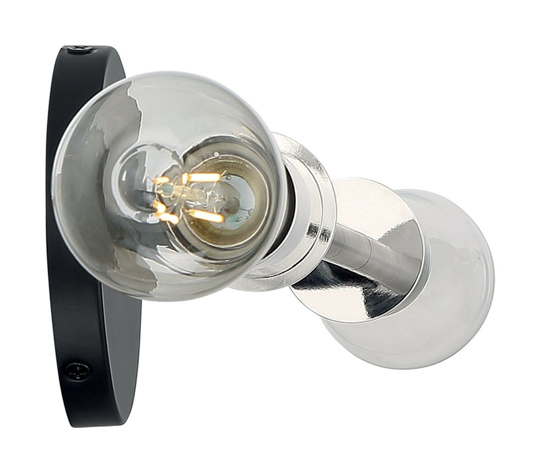 Nuvo Ryder 60-7352 Bath Vanity Light 5 in. wide - Black / Polished Nickel