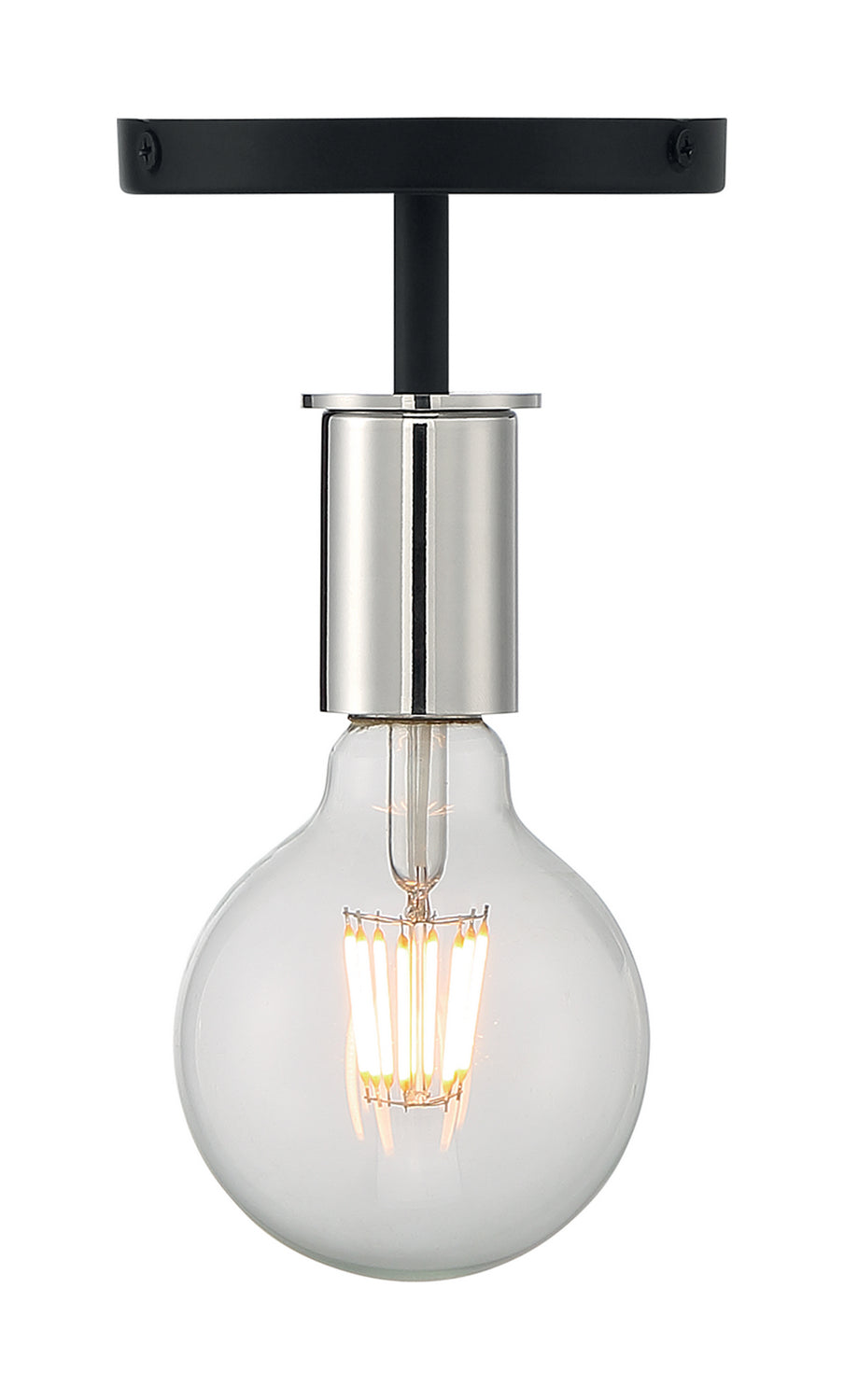 Nuvo Ryder 60-7353 Ceiling Light - Black / Polished Nickel