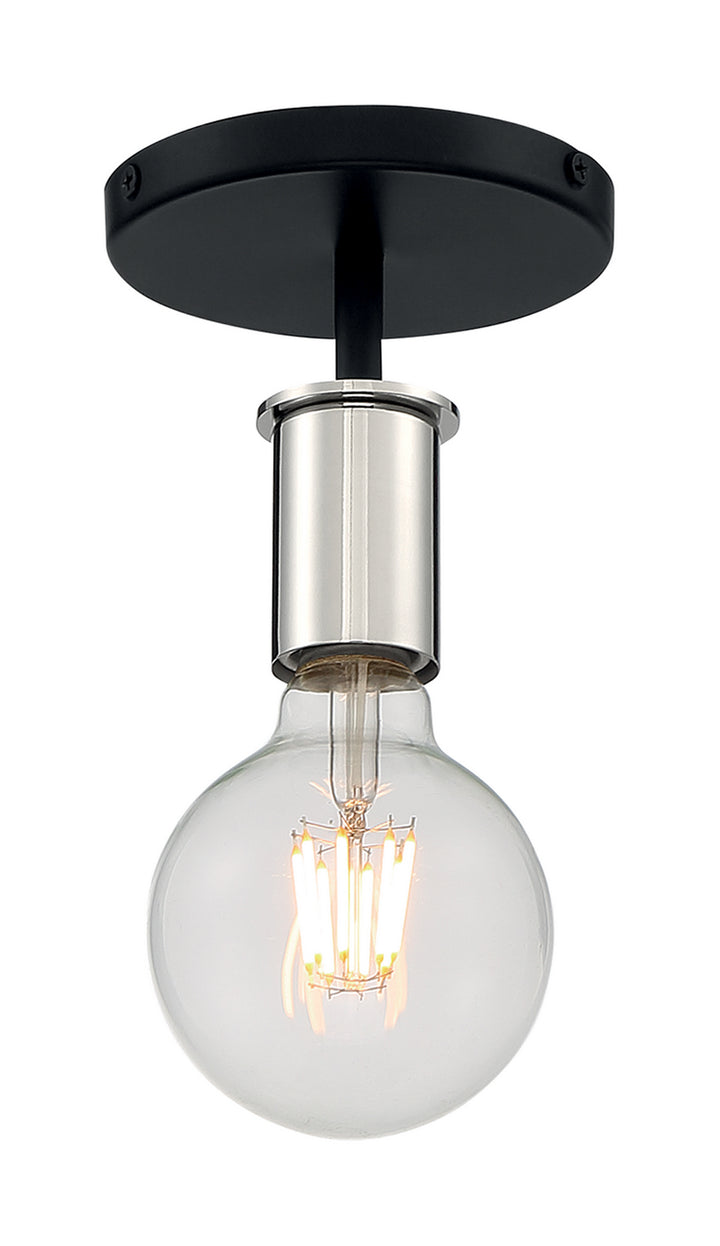 Nuvo Ryder 60-7353 Ceiling Light - Black / Polished Nickel