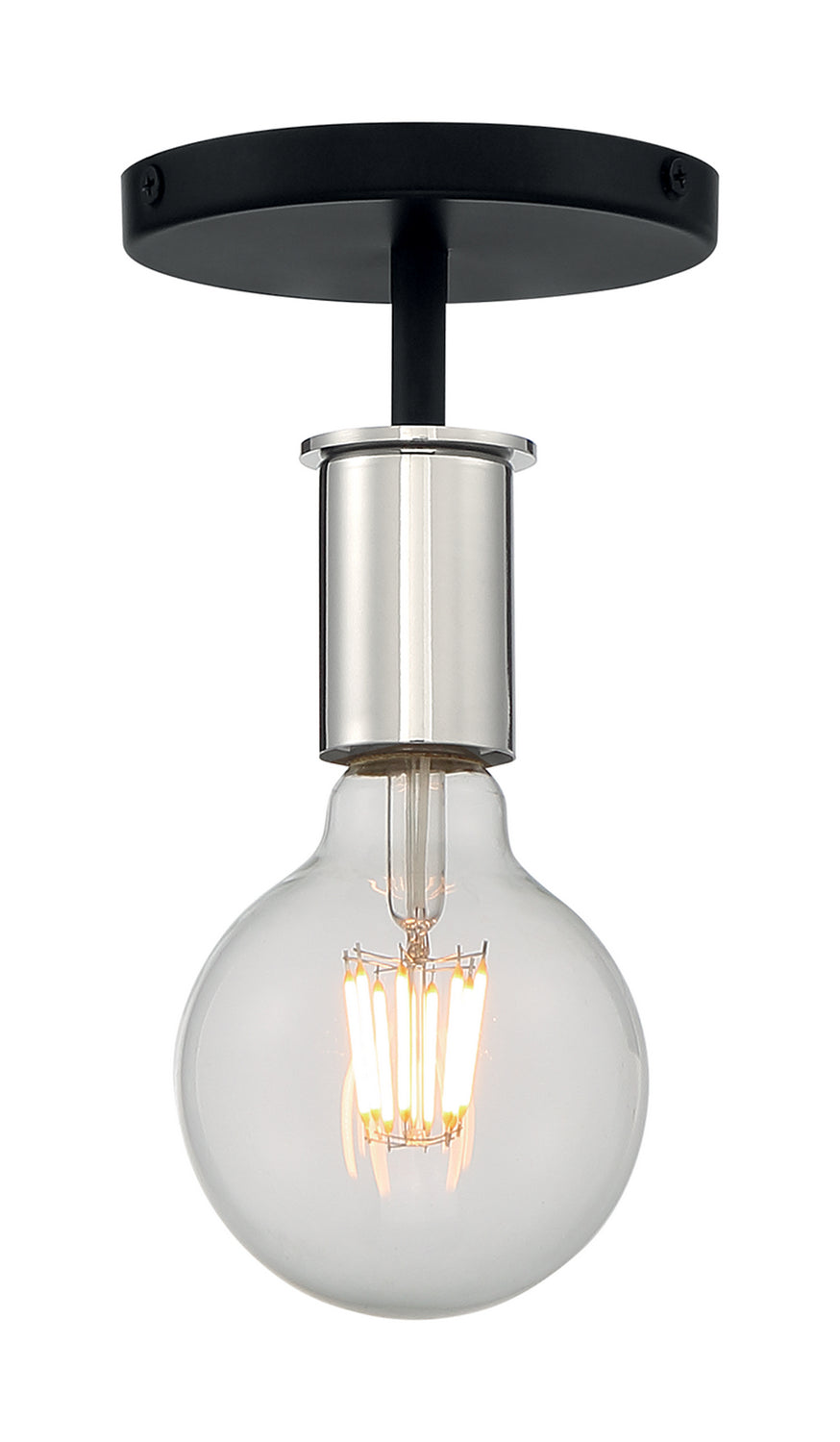 Nuvo Ryder 60-7353 Ceiling Light - Black / Polished Nickel