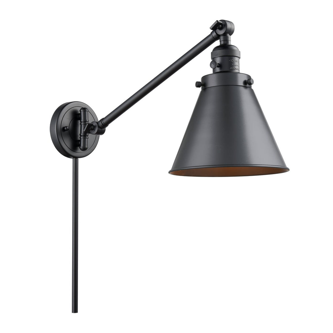 Innovations Lighting 237-BK-M13-BK  Franklin Modern Restoration Lamp Matte Black