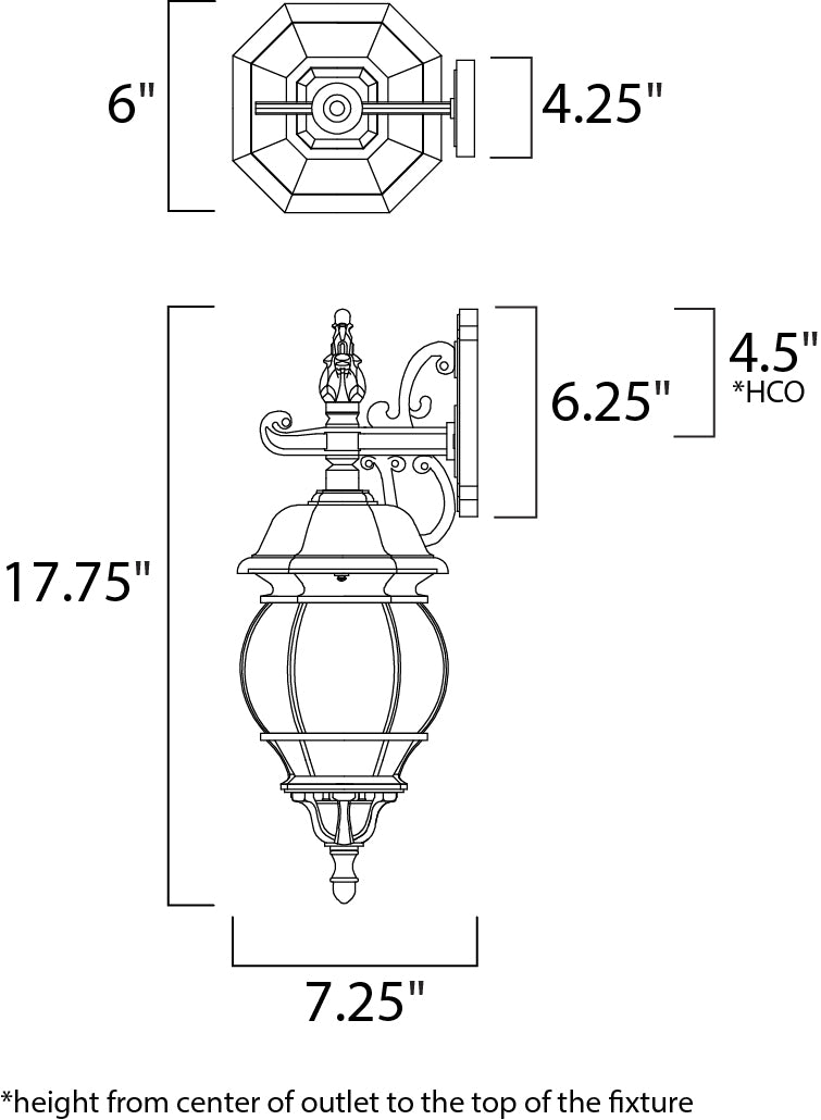 Maxim Lighting 1030BK  Crown Hill Outdoor Black