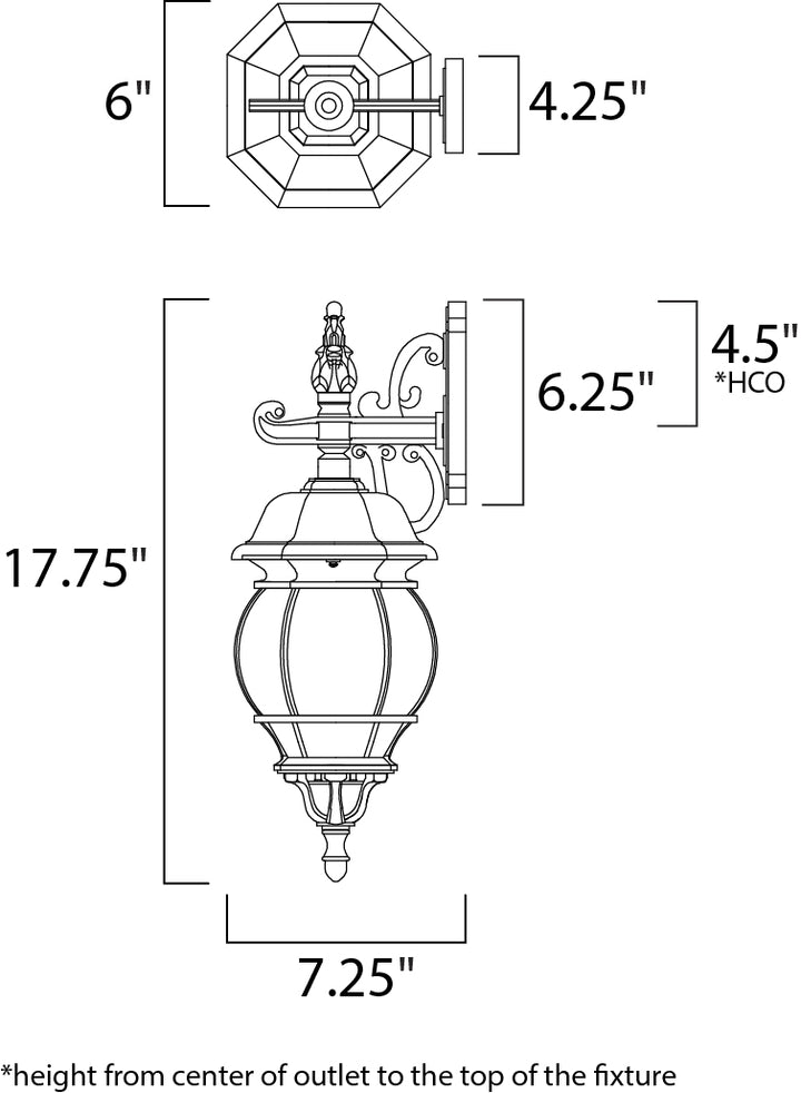 Maxim Lighting 1030BK  Crown Hill Outdoor Black
