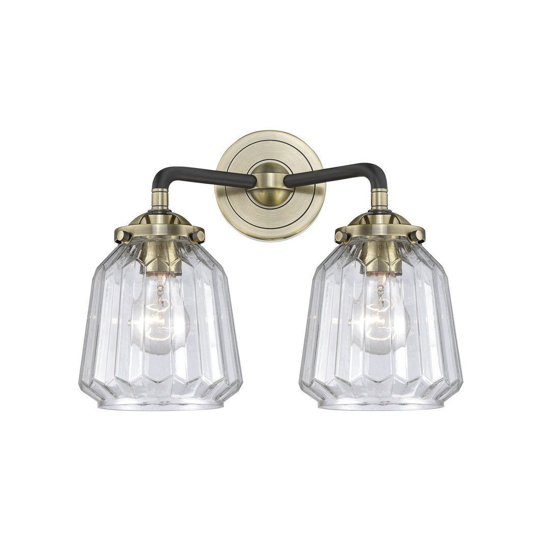 Innovations Nouveau 284-2W-BAB-G142 Bath Vanity Light 14 in. wide - Black Antique Brass