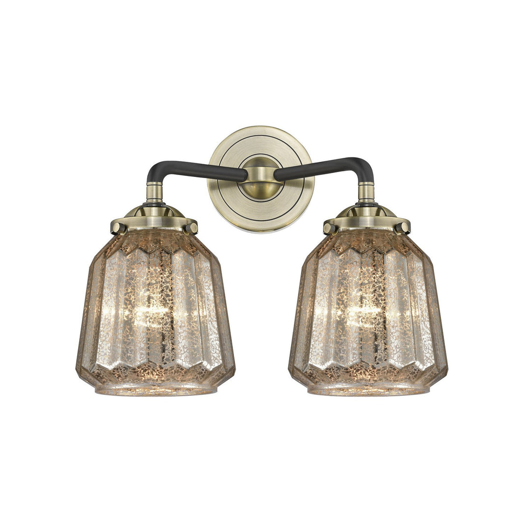 Innovations Nouveau 284-2W-BAB-G146 Bath Vanity Light 14 in. wide - Black Antique Brass
