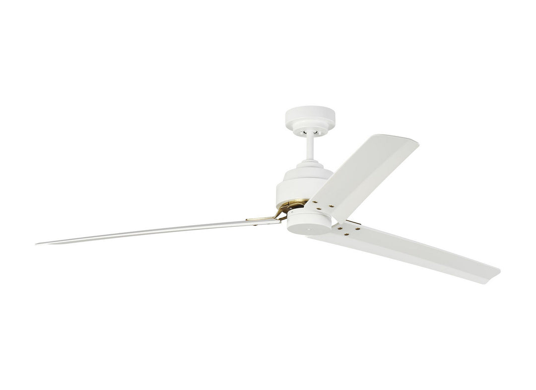 Visual Comfort Fan Arcade 68 3ARR68RZWBBS Ceiling Fan - Matte White, Matte White/Matte White/