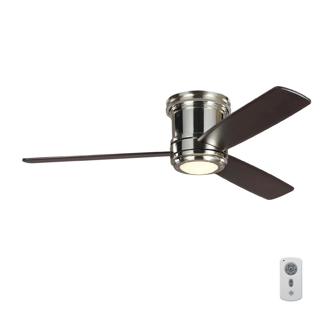 Visual Comfort Fan Aerotour Semi-Flush 56 3TAHR56PNDMD Ceiling Fan - Polished Nickel, Dark Mahogany/Dark Mahogany/