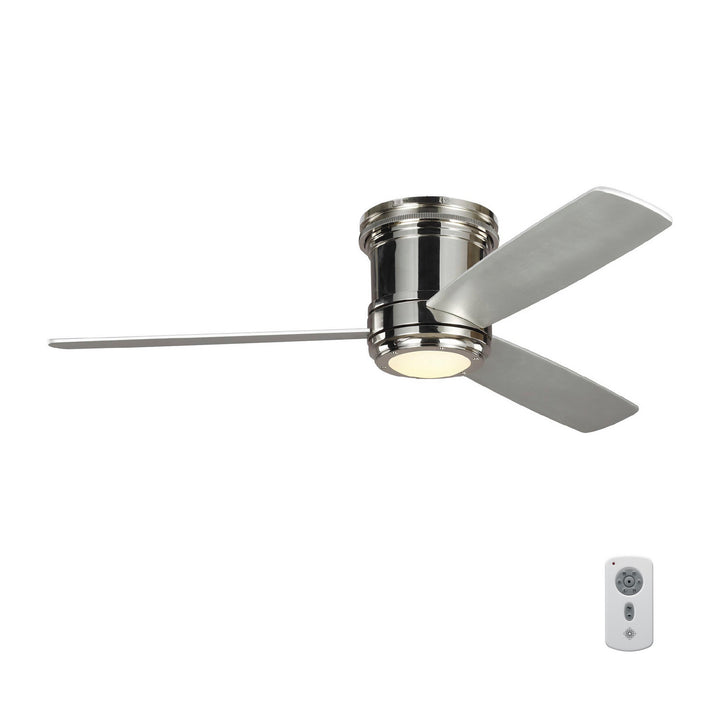 Visual Comfort Fan Aerotour Semi-Flush 56 3TAHR56PNGRYD Ceiling Fan - Polished Nickel, Grey/Grey/