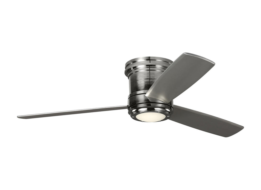 Visual Comfort Fan Aerotour Semi-Flush 56 3TAHR56PNGRYD Ceiling Fan - Polished Nickel, Grey/Grey/