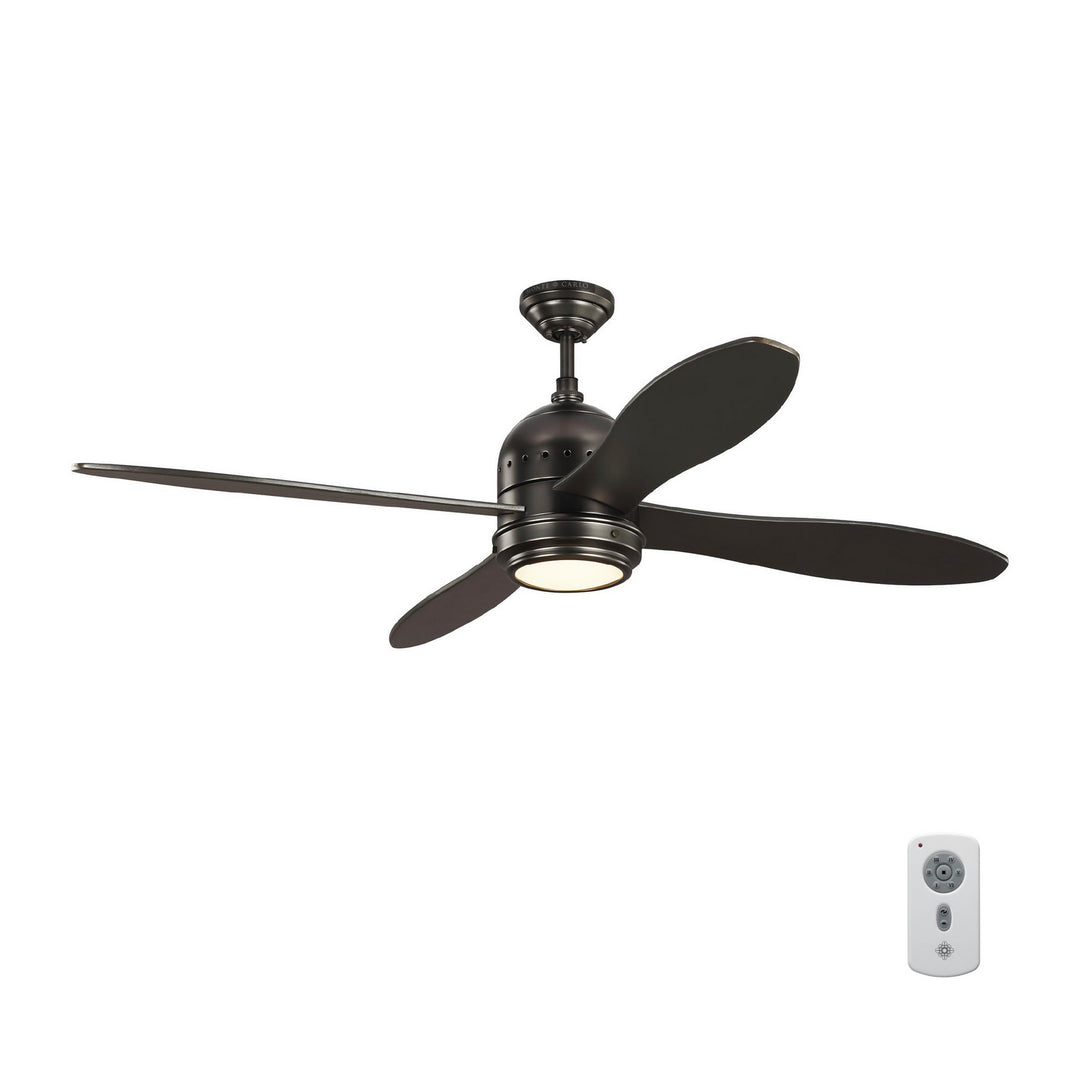 Visual Comfort Fan Metrograph 56 4TSR56BNZD Ceiling Fan - Deep Bronze, Bronze/Bronze/