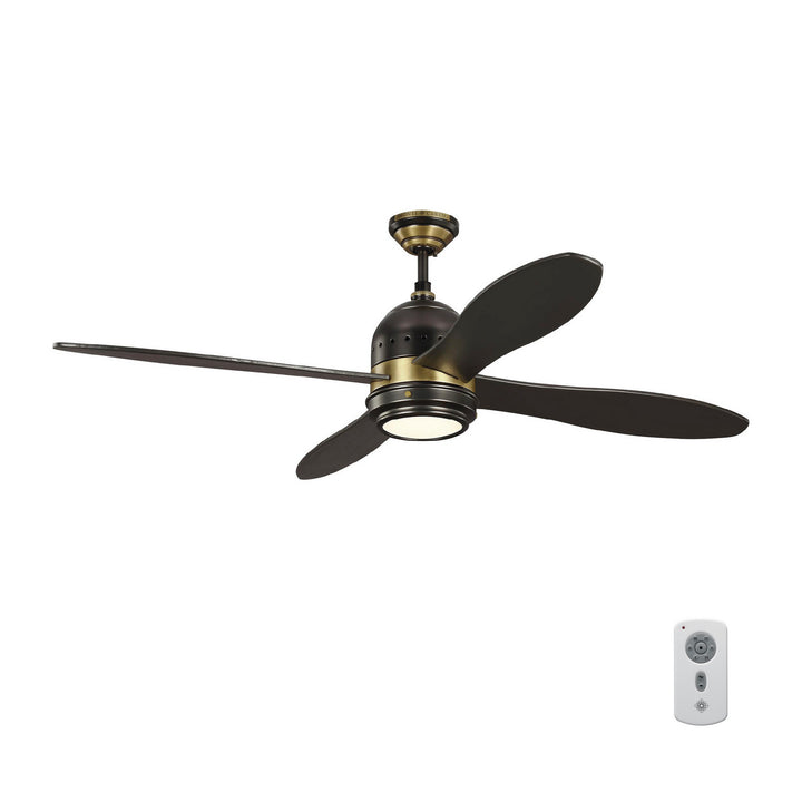 Visual Comfort Fan Metrograph 56 4TSR56BNZHABD Ceiling Fan - Deep Bronze, Bronze/Bronze/