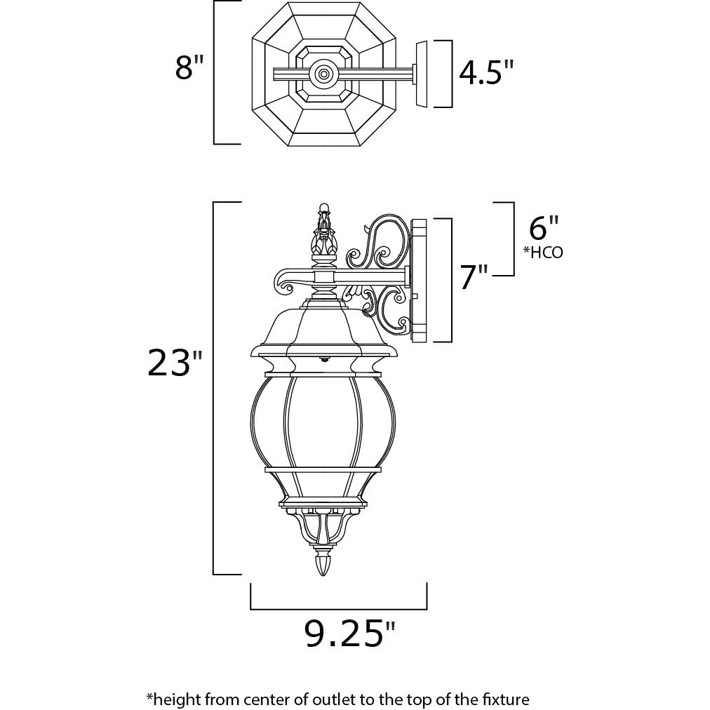 Maxim Lighting 1034BK  Crown Hill Outdoor Black