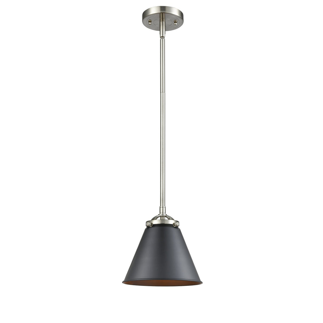 Innovations Nouveau 284-1S-SN-M13-BK Pendant Light - Brushed Satin Nickel