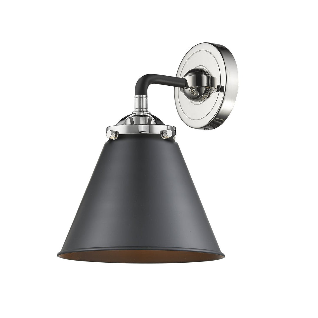 Innovations Nouveau 284-1W-BPN-M13-BK Wall Sconce Light - Black Polished Nickel