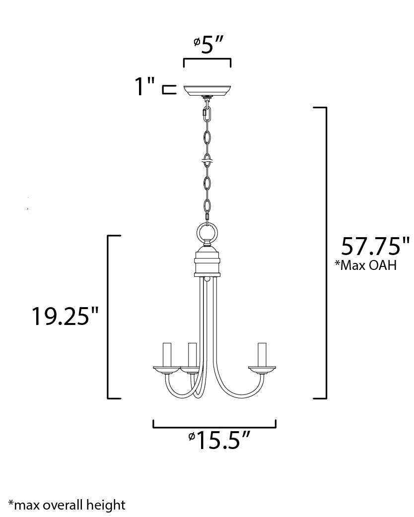 Maxim Logan 10343OI Chandelier Light - Oil Rubbed Bronze