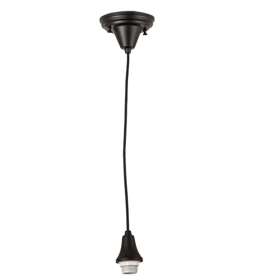 Meyda Tiffany Lighting 103441 Textured Black One Light Pendant Hardware Utility Light Black
