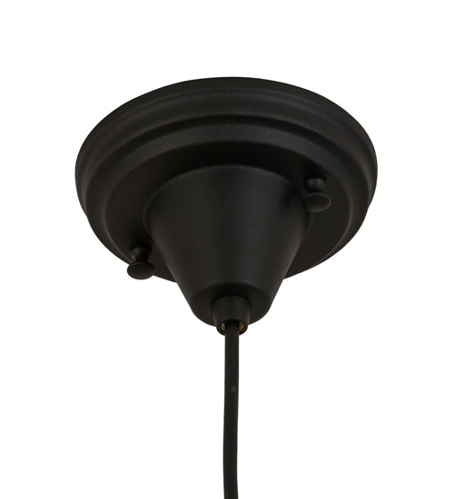 Meyda Tiffany Lighting 103441 Textured Black One Light Pendant Hardware Utility Light Black