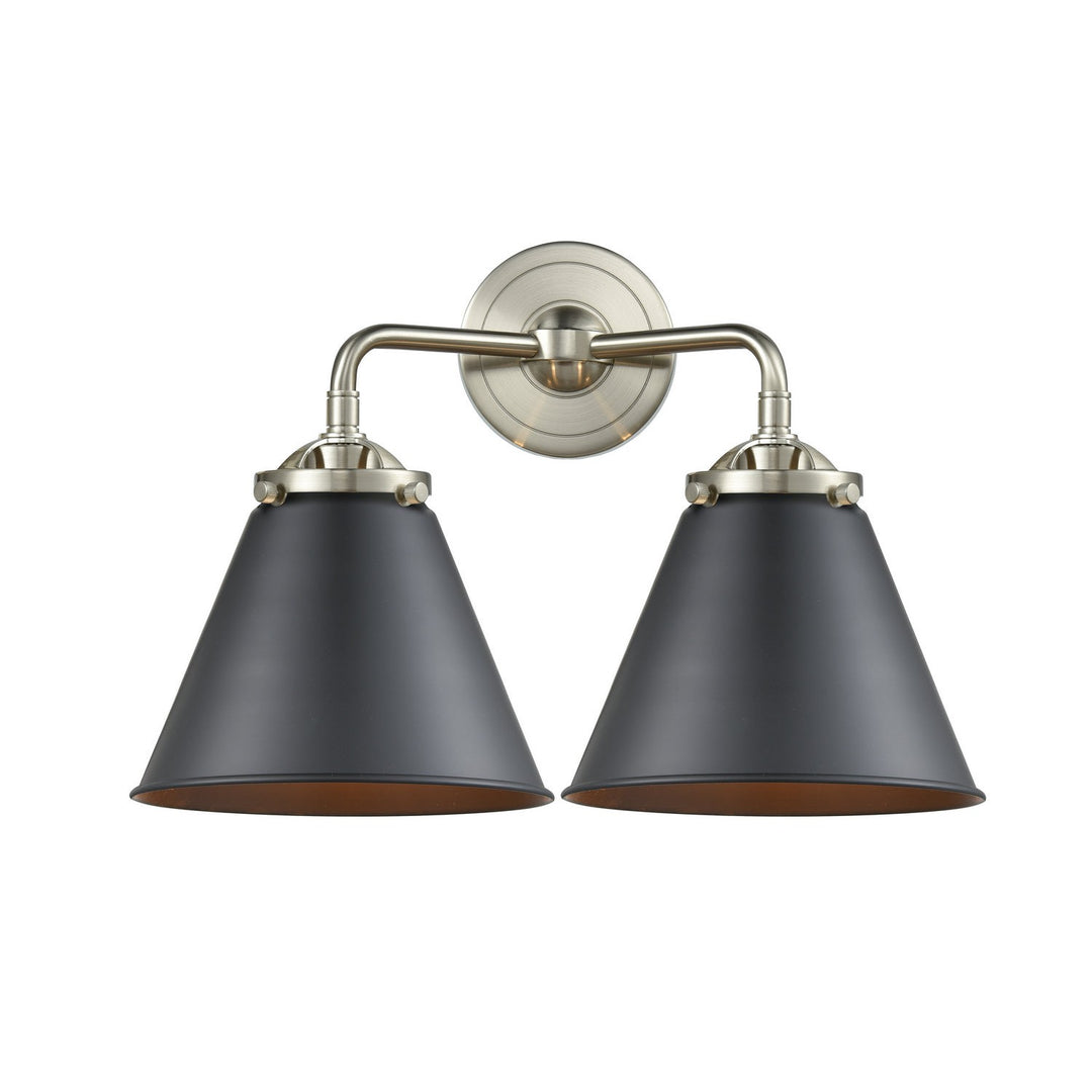 Innovations Nouveau 284-2W-SN-M13-BK Bath Vanity Light 16 in. wide - Brushed Satin Nickel