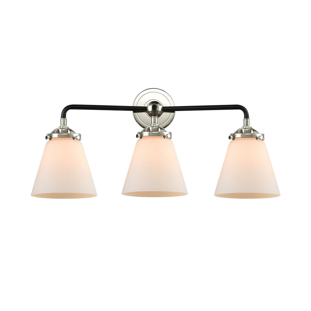 Innovations Nouveau 284-3W-BPN-G61 Bath Vanity Light 25 in. wide - Black Polished Nickel