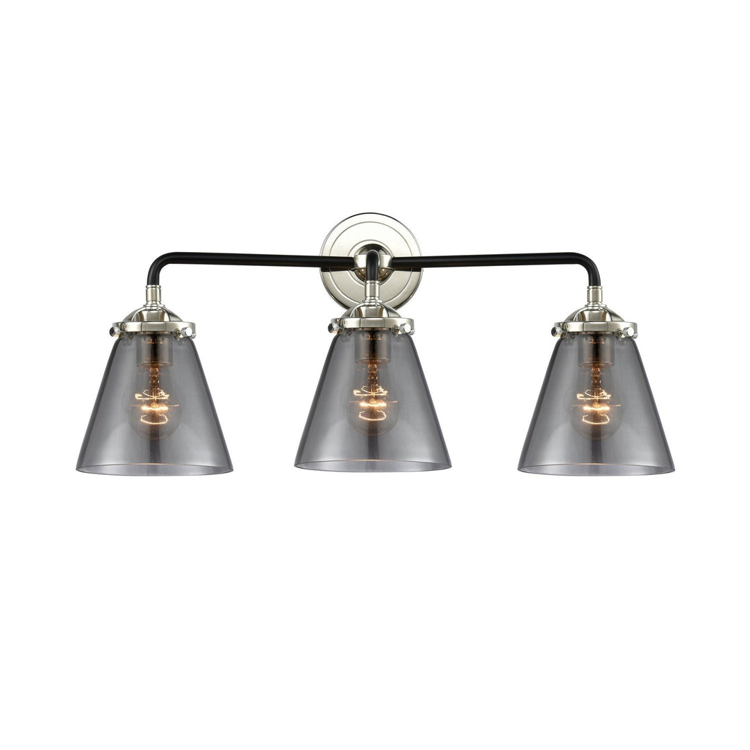 Innovations Nouveau 284-3W-BPN-G63 Bath Vanity Light 25 in. wide - Black Polished Nickel