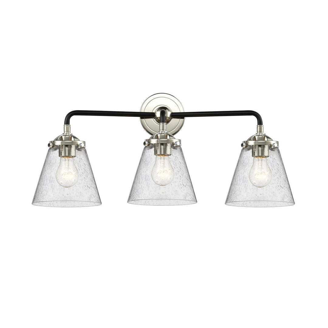 Innovations Nouveau 284-3W-BPN-G64 Bath Vanity Light 25 in. wide - Black Polished Nickel