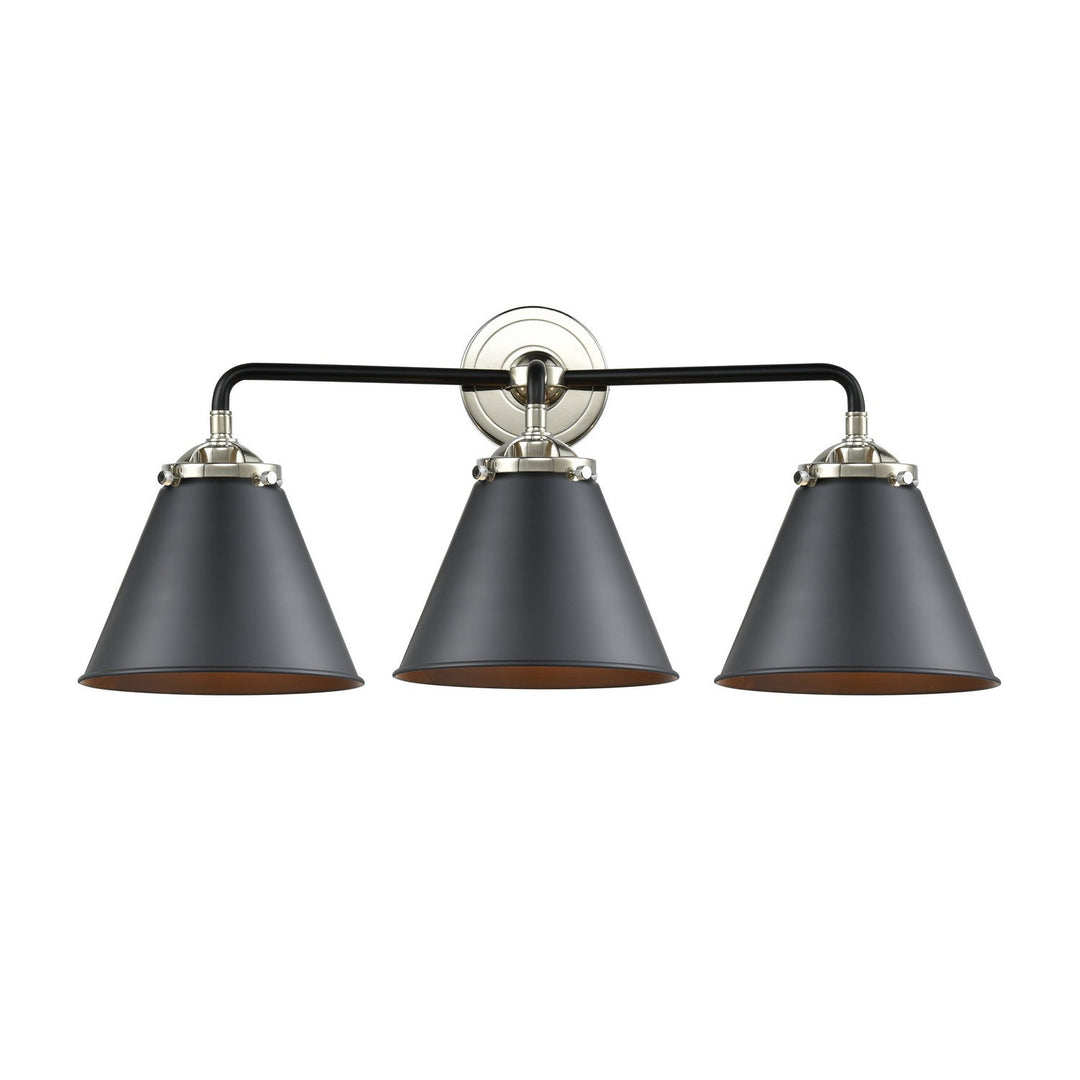 Innovations Nouveau 284-3W-BPN-M13-BK Bath Vanity Light 26 in. wide - Black Polished Nickel