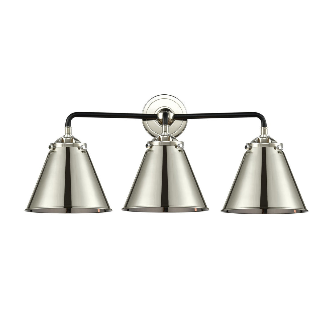 Innovations Nouveau 284-3W-BPN-M13-PN-LED Bath Vanity Light 26 in. wide - Black Polished Nickel