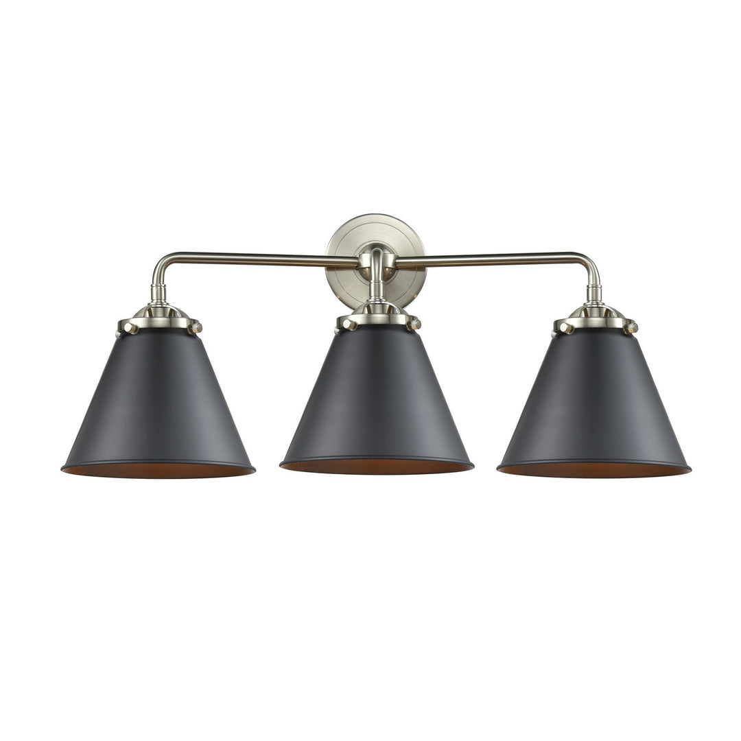 Innovations Nouveau 284-3W-SN-M13-BK Bath Vanity Light 26 in. wide - Brushed Satin Nickel