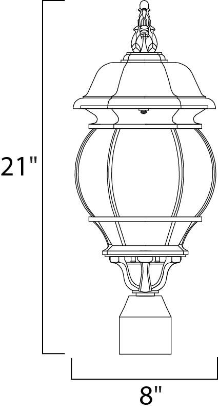 Maxim Lighting 1035BK  Crown Hill Outdoor Black