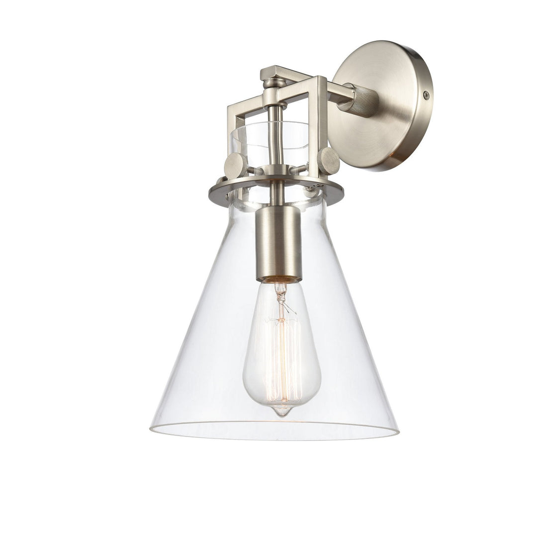 Innovations Newton 411-1W-SN-8CL Wall Sconce Light - Brushed Satin Nickel
