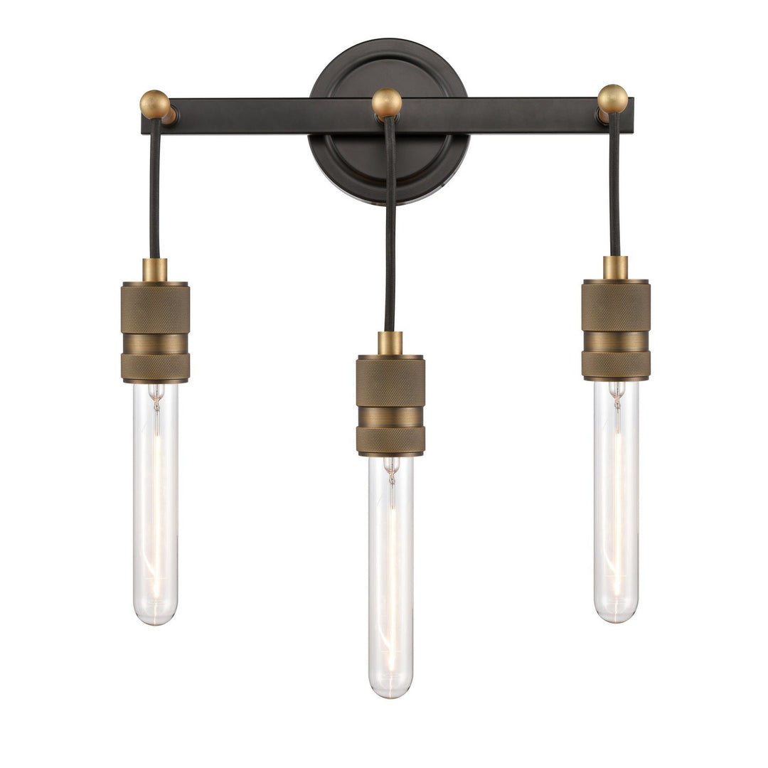 Innovations Restoration 444-3W-BAB Bath Vanity Light 14 in. wide - Black Antique Brass