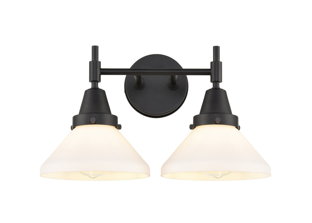 Innovations 447-2W-BK-W Bath Vanity Light 17 in. wide - Matte Black